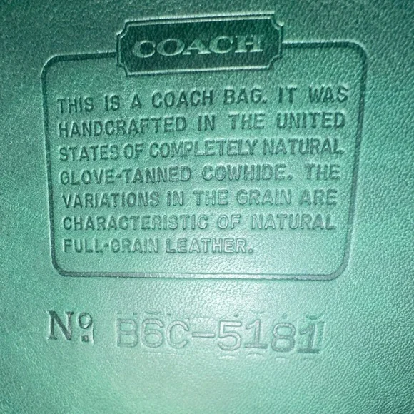 Vintage Coach Colebrooke Business Bag in Bottle Green! - Picture 10 of 10